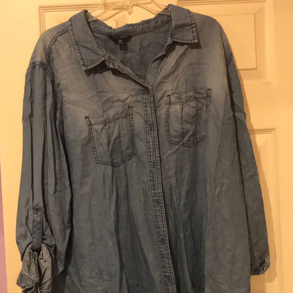 Denim button up